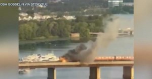 Riders evacuated after Boston train catches fire