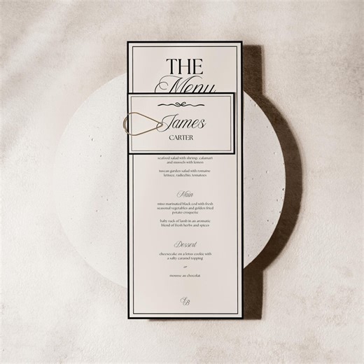 Wedding Menu Set Old Money Wedding Menu Template Black and White Wedding Menu Card Retro Wedding Menu Template Wedding Dinner Menu Card - Etsy