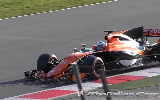 F1 2017赛季迈凯伦MCL32赛车，空动发挥出色而引擎依旧是GP2