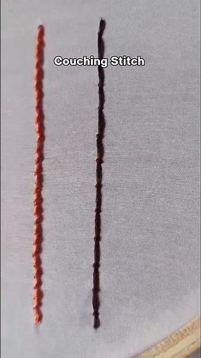 Couching Stitch tutorial for beginners #embroidery #embroiderytutorial #handembroidery#viral#goviral