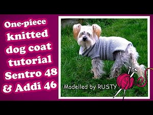 How to knit a one piece dog jumper | 🐕 Sentro 48 or ADDI Circular Knitting Machine 🐕 Male & Female