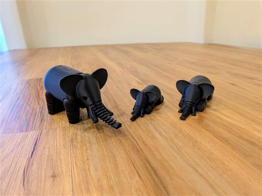 Flexible Cute Elephant, Posable Figurine, Kids Gift, 3D Printed, Fidget Toy - Etsy