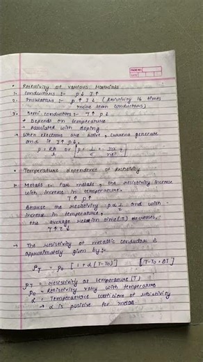 Score 95+ with these Current Electricity Notes! 📝 Class 12 #shorts