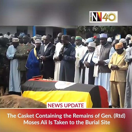 📽️ Casket containing the remains of Gen. (Rtd) Moses Ali is taken to the burial site
