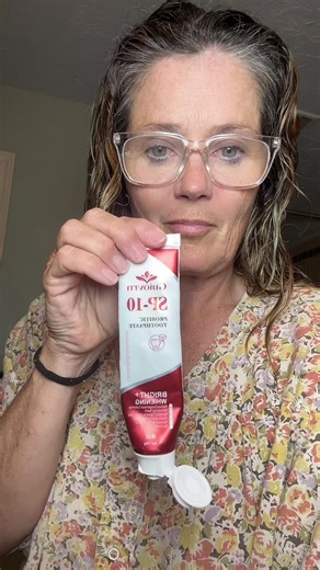 Probiotic toothpaste works like magic. My teeth are terrible 😢 there are spots the dentist can’t get clean. This toothpaste is working #probiotictoothpaste