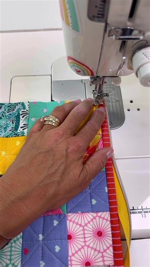 Quilted Patchwork Sew a long- Day 2 Today we are adding the zipper. I prefer zipper by the yard, but you can also use pre made zippers. If you use a pre made zipper get one at least 6 inches longer than what you need to give yourself room to work. I purchase my zipper by the yard from either @idleblooms or @zippervalley . Both are small shops with some super cute zippers. Don’t forget that when you use zipper by the yard that you also get to buy really cute zipper pulls. Let’s start by adding th