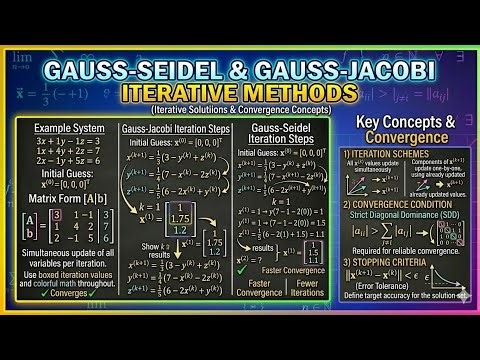 Numerical Analysis V2: System of Linear equations| Gauss Jacobi & Gauss Seidel iteration method|