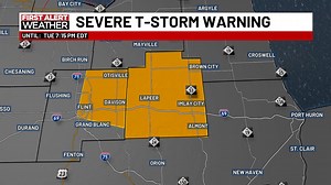 #FirstAlertWeather: The National Weather Service has issued a SEVERE THUNDERSTORM WARNING effective until Aug 12 7:15PM EDT for the following counties: Lapeer. Get to shelter IMMEDIATELY if you are in the path of this storm, and get the latest information at wnem.com/weather/alerts. | WNEMTV5news