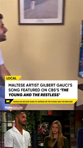 35K views · 432 reactions | Maltese singer-songwriter Gilbert Gauci continues to make international strides, with two of his songs now featured on the iconic American television series The Young and the Restless.  Read: https://maltadaily.mt/maltese-artist-gilbert-gatts-son-featured-on-cbss-the-young-and-the-restless/ #MaltaDaily | Malta Daily | Facebook