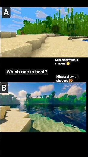 Minecraft With Shaders vs Without Shaders 😱 (Huge Difference!)