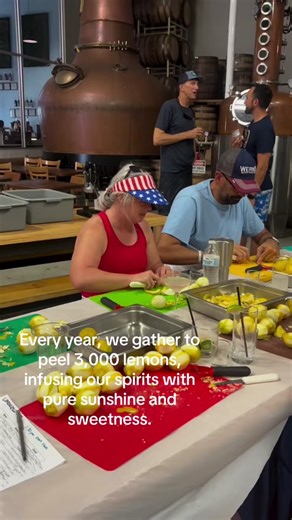 Will we see you at our annual lemon peel next month? 🍋👀 Every year, we gather to peel 3,000 lemons, infusing our spirits with pure sunshine and sweetness. #WilliamPriceDistilling #Limoncello #HoustonHeights #Distillery #Heights