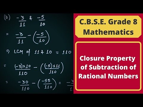 Closure Property of Subtraction of Rational Numbers || Rational Numbers || Grade 8