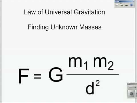Universal Gravitation Calculating Masses