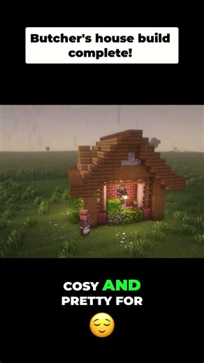 Minecraft Butcher House Build COMPLETE! Cozy Villager Home