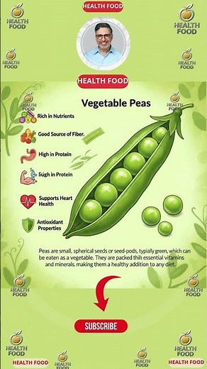 5 Amazing Health Benefits of Green Peas 🟢 #GreenPeas #Vegetables #PlantBased #HighProtein