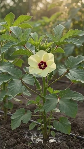 How Okra Grows | Complete Okra Farming Process from Seed to Harvest | #smallfarmer