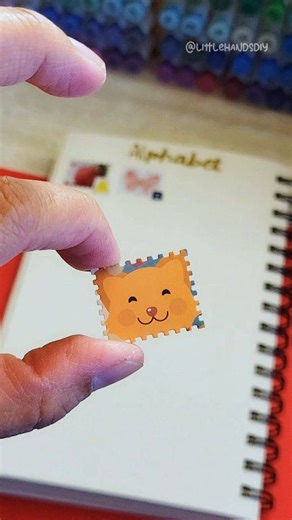 Alphabet Stamp Series- Cc 😺 This page is going to be so cute! #LittleHandsDIY #stamps #junkjournal #journal #journalwithme #scrapbooking | Little Hands DIY