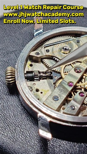 Enroll now at www.jhjwatchacademy.com Lvl 1 watch repair