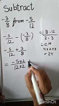 Subtraction of Rational numbers/ how to subtract rational numbers/#maths /#rationalnumbers