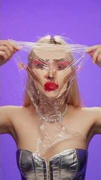 I’m applying makeup on plastic wrap… and peeling it off the next day 🤯