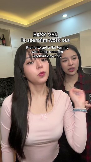 EASY VER LE SSERAFIM WORKOUT 💪 trying to get a flat tummy with the le sserafim workout day 2 ☆ #lesserafimworkout #abworkout #abcxyz #kpopworkout #kpop #lesserafim #workoutchallenge #fyp #foryou #viral