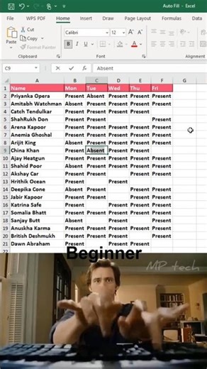 How to autofill cells in excel 😱 #spreadsheet #excel #office