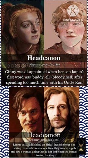 Funny Harry Potter Headcanons – Ginny, Ron, Remus & Sirius #harrypotter