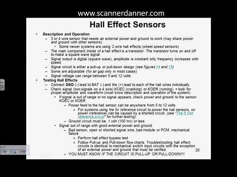Hall effect cam/crank sensor operation and testing Part 1 (an SD Premium video)