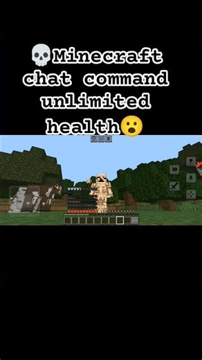 💀Minecraft chat command unlimited health 😮 #minecraft #minecraftshorts #shorts