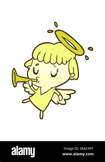 changing color animation of cute cartoon angel Stock Video Footage - Alamy
