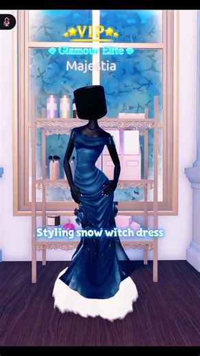Styling snow witch dress #roblox #dti #dresstoimpress