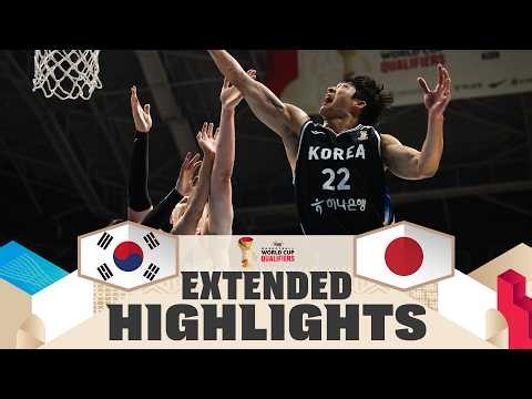Korea 🇰🇷 v Japan 🇯🇵 | Extended Highlights | FIBA Basketball World Cup 2027 Asian Qualifiers