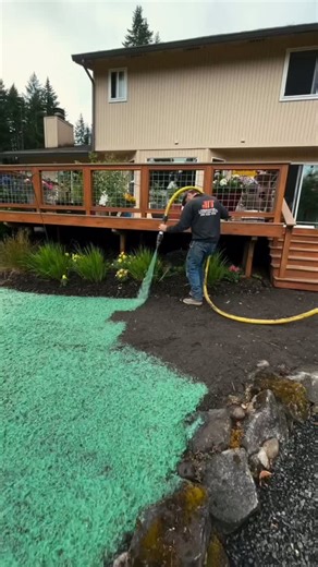 NeverTomorrow™ | Business | Inspiration on Instagram: "The fastest way to turn bare land into a green dream… 🌍✨ A smart blend of seed, water, mulch, and nutrients — sprayed evenly to bring life back to the soil. Less erosion, faster growth, stronger roots, and a greener result in weeks, not months. 🌱⚡ Welcome to Hydroseeding — where science meets nature, and empty ground transforms into living landscapes. From lawns to slopes, from construction sites to gardens — this isn’t just planting grass