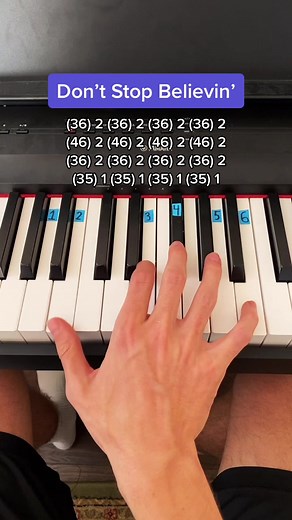 Don’t Stop Believin’ - Journey easy piano tutorial #fy #fyp #foryou #piano #pianotutorial #music #foryoupage #xyzbca