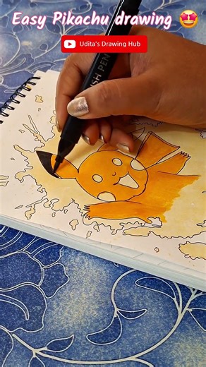 Easy Pikachu Drawing ❤️ #shorts #viralshorts #drawing