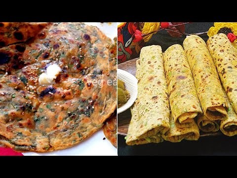 2 styles of green veg paratha| green paratha| winter special paratha| tiffin| breakfast recipes