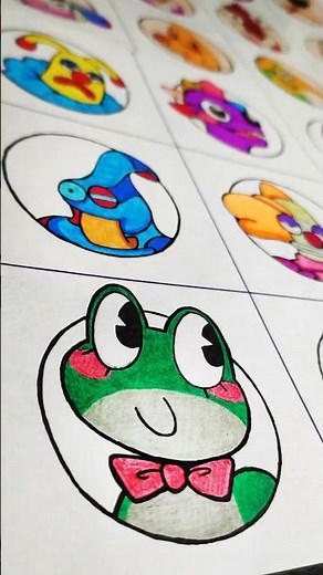 I drew icons of all the abstract characters from the Amazing Digital Circus.