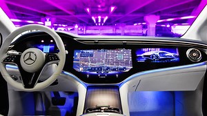 The 2022 Mercedes-Benz EQS is an electric S-Class sedan with over 400 miles of range and a massive 56-inch touchscreen. | The Verge