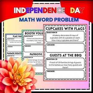 Independence Day  Math Word Problem Challenge,2nd,3rd,4th,5th,6th,7th,8th