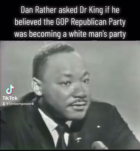 60 years later Still honoring #MLK: #DanRather asked #DrKing if he believed the #GOP #Republican Party was becoming a