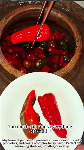 Making spicy fermented red peppers homemade easy 🔥