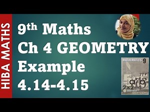 9th maths chapter 4 example 4.14-4.15 incentre | circumcentre geometry hiba maths