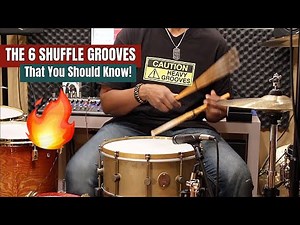 The 6 Shuffle Grooves That You Should Know! 🤓🥁*Practice Aid Video*