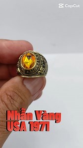 NHẪN VÀNG USA QUÂN ĐỘI MỸ 1971 - Chất liệu Vàng Non -Chiếc Nhẫn còn mới trên 95% -Hàng cũ nhập về đánh bóng lại - Đá Hổ Phách - Giá 1.500.000VND Free Ship toàn quốc. Ship COD - Khách hàng kiểm tra hàng và trả tiền tại nhà. Mọi tư vấn liên hệ: Phone/Zalo 0902503000 (Mr. Sơn) (Các bạn nên kết nối Zalo để được tư vấn nhanh nhất.) Trang Facebook : bấm like vào đây : https://www.facebook.com/shopthegioinhanmy #nhanmy #10k #1971 | Sưu Tập Hàng Độc