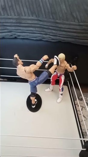 how to set up your WWE action figures with a display stand