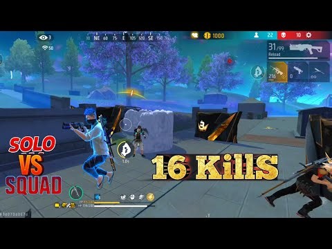 16 KillS Bizon+XM8 challenge Solo vs Squad free fire