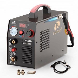 LOTOS LTP5000D Pilot Arc Plasma Cutter, 50 Amp, 5/8" Clean Cut, Dual Voltage 110V/220V