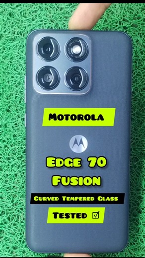 Motorola Edge 70 Fusion | Full Glue Curved Display Tempered Glass Applying | #shorts 💠 #temperdglass