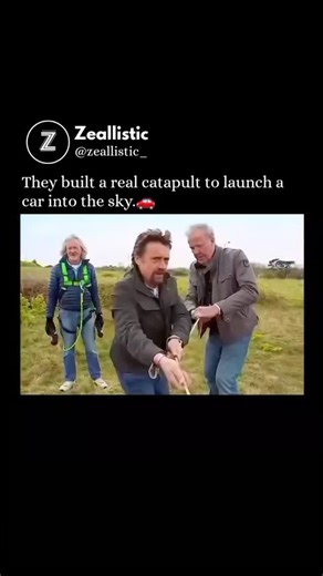 Zeallistic on Instagram: "A team of top engineers recently built a massive catapult designed with extreme precision and power — capable of launching a full-sized car high into the sky. Combining advanced mechanics, aerospace calculations, and high-tensile materials, the engineers transformed a centuries-old siege concept into a modern engineering marvel. The project tested the limits of physics and design, requiring careful balance between force, weight, and trajectory. When finally activated, t