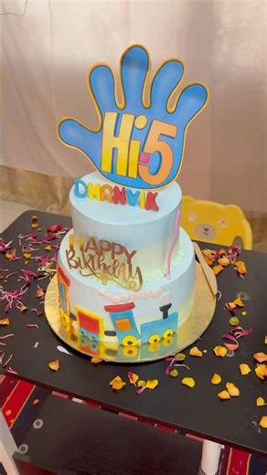 5th year birthday cake design | Hi5 #shorts #shortsfeed #shortsviral #ytshorts #ytvideoes #hi5 #bday